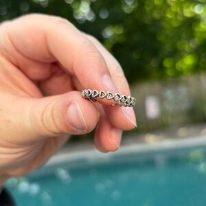 “Band of Hearts” 925 Sterling Silver Pandora Ring Size 8